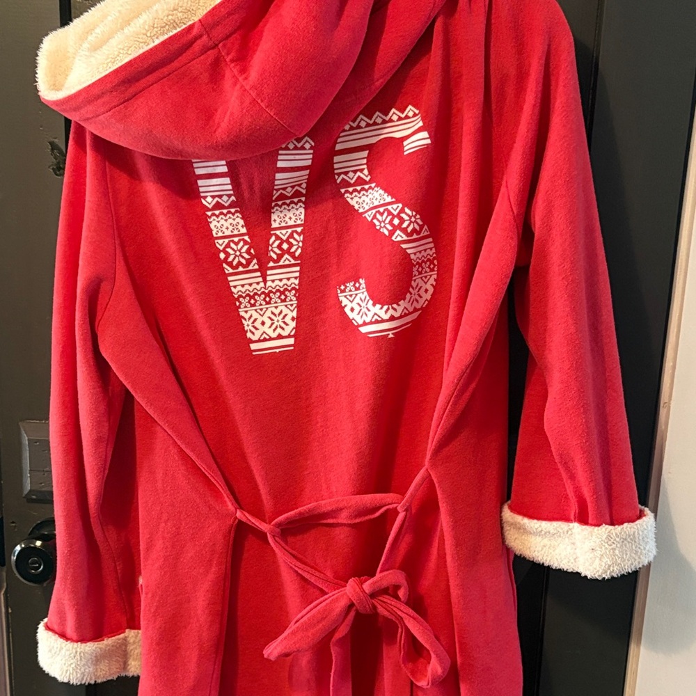 Victorias Secret Santa Fleece Robe with Hood